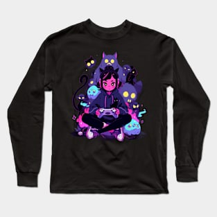 Gaming with cats Long Sleeve T-Shirt